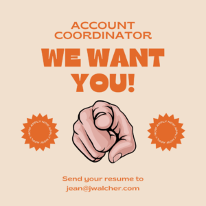 JWC is hiring an account coordinator.