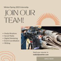 Public relations marketing internship listing